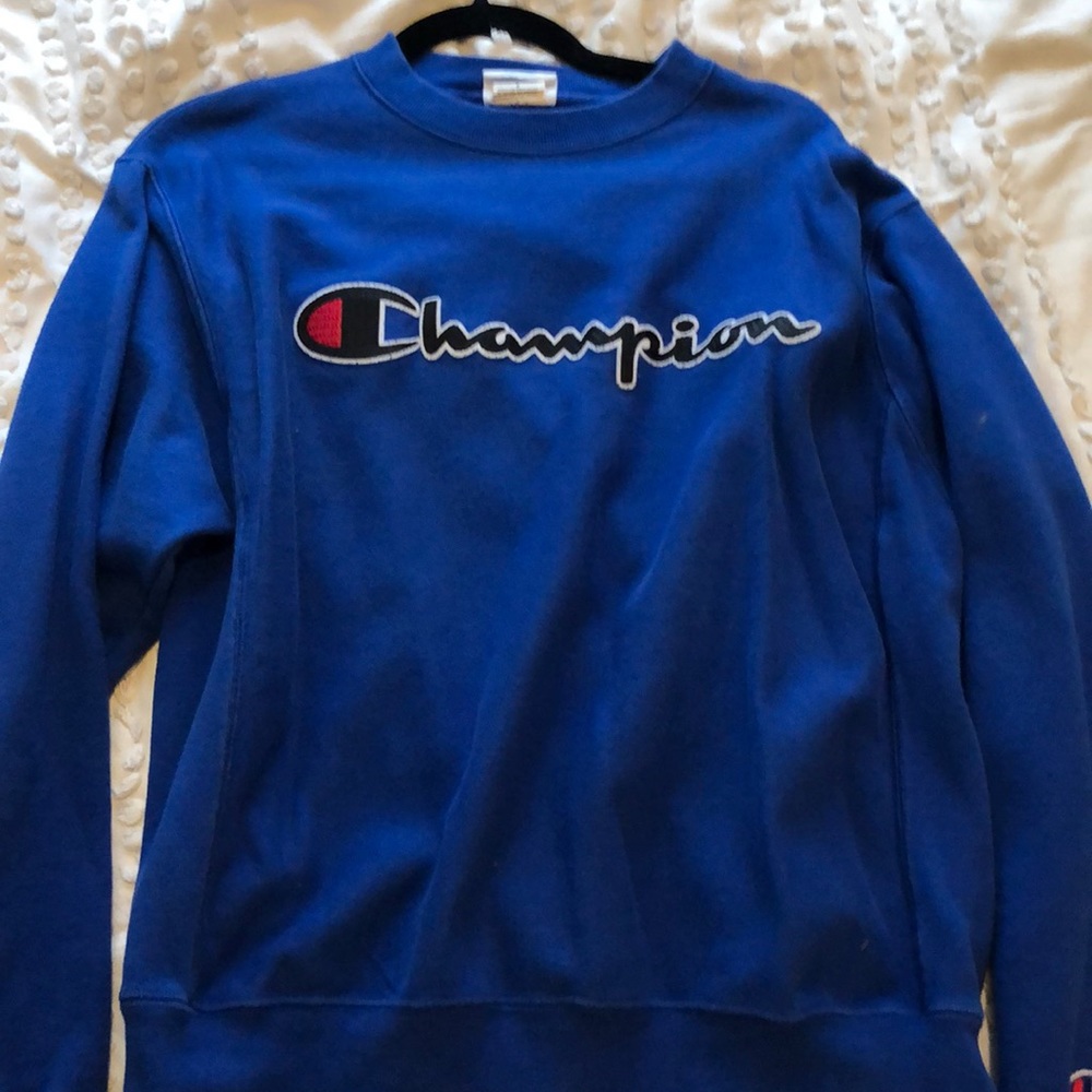Blue Medium Champion Crewneck